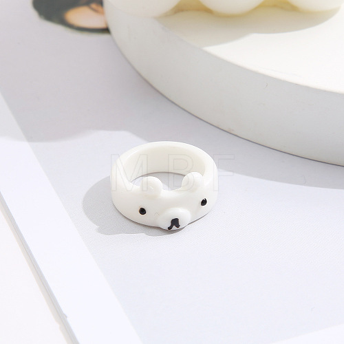 Cute Cartoon Resin Finger Rings for Women WG24438-09-1