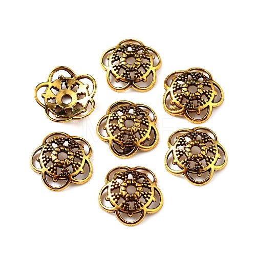Tibetan Style Alloy Bead Caps FIND-WH0116-07C-AG-1