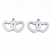 Valentine's Day 201 Stainless Steel Charms STAS-S081-078-1