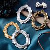 4Pcs 4 Colors Oval Retro Resin Photo Frames AJEW-FG0001-48-6