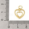 Heart Rack Plating Brass Charms KK-I716-21A-G-3