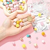 65Pcs 9 Styles Round & Rondelle Resin Rhinestone & Silicone & Brass Crystal Rhinestone Spacer Beads Findings Kits DIY-YW0017-97B-5