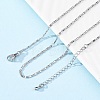 Brass Oval Link Chain Necklaces for Women NJEW-D302-10P-1