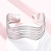 304 Stainless Steel Cuff Bangles for Women BJEW-D306-05P-5