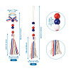 4Pcs 2 Style Independence Day Theme Hemp Rope Tassels Pendant Decorations HJEW-CF0001-19-9
