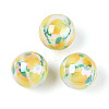 Printed Opaque Acrylic Beads MACR-T048-04M-2