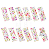 12Pcs Flower Printed Polyester Necklace Anti-Winding Display Cards CDIS-OC0001-14B-1