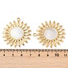 304 Stainless Steel Natural White Shell Pendants X-STAS-L288-12G-02-3