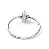 Crystal Rhinestone Flat Round Finger Ring RJEW-D120-22B-P-3