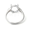 Adjustable 925 Sterling Silver Ring Components STER-K179-11P-3
