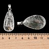 Natural Green Lodolite Quartz/Green Phantom Quartz Tumbled Stone Pendants GG-K002-06R-3