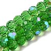 Electroplate Transparent Glass Beads Strands LS-EGLA-A035-T8mm-L11-1