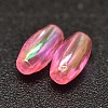 AB Color Plated Rice Electroplated Eco-Friendly Transparent Acrylic Beads X-PACR-I002-02-2