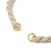 Braided Cotton Cord Bracelet Making MAK-L043-02G-06-2