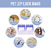 40Pcs Rectangle Glitter Holographic Plastic Resealable Packaging Bags ABAG-TA0001-97B-01-6