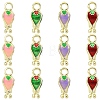 12Pcs 4 Colors Rack Plating Alloy Enamel Charms FIND-YW0012-51-2