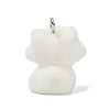 Animal Theme Flocky Opaque Resin Pendants RESI-H042-01P-06-3