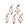 Natural Rose Quartz Faceted Pendans KK-L218-004G-03-1