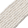 Electroplated Shell Pearl Beads Strands BSHE-K017-4mm-1