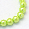 Baking Painted Pearlized Glass Pearl Round Bead Strands HY-Q003-6mm-66-2