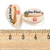 Printed Natural Shell Beads BSHE-G037-01K-3