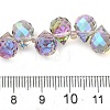 Electroplate Glass Beads Strands X-EGLA-D030-17K-4