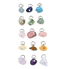 15Pcs Natural & Synthetic Gemstone Pendants PALLOY-JF05357-02-1