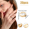 20Pcs Adjustable 304 Stainless Steel Finger Rings Components STAS-BBC0001-12-2
