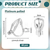 40Pcs 925 Sterling Silver Clip-on Earring Findings STER-BC0004-56B-2