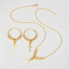 Cross Brass Pendant Necklaces & Hoop Earrings Sets FS-WGF4D6C-01-3