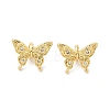 Brass Micro Pave Cubic Zirconia Beads KK-B166-10G-1