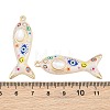 Printed Alloy Enamel Pendants RB-CBAA915-02G-03-3