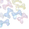 Rainbow Iridescent Plating Acrylic Beads X-OACR-N010-081-1