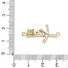 Mother's Day Brass Micro Pave Cubic Zirconia Links KK-T084-03A-G-3