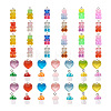 Yilisi 76Pcs 3 Style Resin Pendants RESI-YS0001-01-2