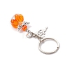 Glass & Tibetan Style Alloy Keychain KEYC-MZ00037-07-4