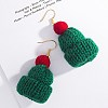 Yarn Dangle Earrings EJEW-BB63762-A-2