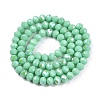 Electroplate Opaque Solid Color Glass Beads Strands LS-EGLA-A044-P6mm-L14-3