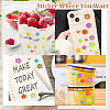 4 Bags 4 Styles Flat Round & Flower & Star & Heart Colorful Self-Adhesive Paper Gift Tag Stickers AJEW-GO0001-03-7