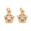 Brass Micro Pave Cubic Zirconia Charms CU-CBAA6E8-05G-02-1
