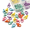 60Pcs 6 Colors Spray Painted Eco-Friendly Alloy Lobster Claw Clasps FIND-YW0001-40-NR-3
