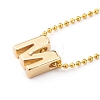 Brass Initial Pendant Necklaces NJEW-JN03330-02-1