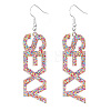 Bling Acrylic Word Sexy Dangle Earrings GIPO-PW0001-017P-1