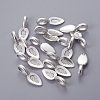 Tibetan Style Alloy Glun-on Flat Pad Bails for Pendants Making TIBEP-3348-AS-NR-2
