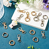 10Pcs 2 Colors Alloy Swivel Snap Hook Clasps & 10Pcs 2 Colors Alloy Spring Gate Rings Findings Kits FIND-TADJ0001-25-5