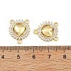 Brass Micro Pave Clear Cubic Zirconia Chandelier Component Links CU-B002-01G-C-3