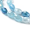 Electroplate Glass Beads Strands GLAA-P056-01B-3