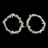 Natural White Moonstone Chip Beaded Stretch Bracelet LS-G-H294-01B-05-2