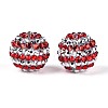 Acrylic with Resin Rhinestone Beads OACR-T030-21B-1