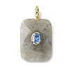 Natural Labradorite Faceted Pendants X-G-B186-01G-01-1